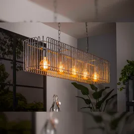 KAWOLA Hängeleuchte LORCA Hängelampe 5-flammig Metall silber