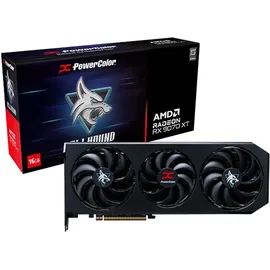 PowerColor Hellhound Radeon RX 9070 XT, 16GB GDDR6, HDMI, 3x DP (RX9070XT 16G-L/OC)