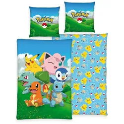 Bettwäsche-Set Pokémon , mehrfarbig , Maße (cm): B: 135 H: 1