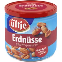 ültje Erdnüsse pikant gewürzt, ohne Fett geröstet, Dose, 24er Pack (24 x 180 g)