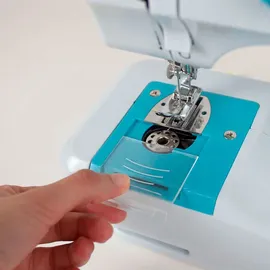 Prixton P110 tragbare Nähmaschine mit 12 verschiedenen Stichen, Blau - Blau