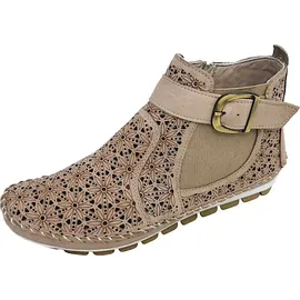 Gemini Damen Stiefelette Leder Cutouts floral Muster 382019-19, Größe:41 EU, Farbe:Mehrfarbig - 41