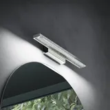 doporro LED Badlampe Spiegellampe 6000K Badezimmer Lampe LED Wandleuchte Chrom 9W Leuchtschein