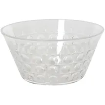 Decoris Schale 15x7cm Kunststoff - Servierschale gemustert Schüssel Dessertschale Eisschale Müslischale Salatschale Obstschale Dekoschale Transparent