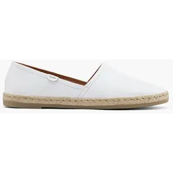 Leder Espadrilles - Damen - weiß
