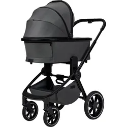 Kombi-Kinderwagen MOON "Resea+", Baby, grau (anthrazit), Polyester, Kinderwagen, mit Sportsitz