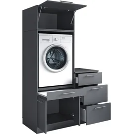 laundreezy Mehrzweckschrank-Set 68 x 200 x 118 cm Grau