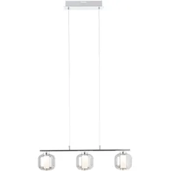 LED-Hängeleuchte Rafa Chromfarben/Grau max. 18 Watt