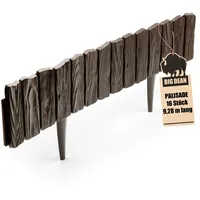 BigDean Rasenkante Kunststoff Beeteinfassung 9,28m lang 13cm hoch BRAUN