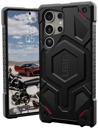 Urban Armor Gear Monarch Pro Backcover Samsung Galaxy S24 Ultra Kevlar®, Schwarz MagSafe kompatibel