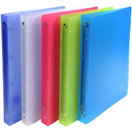 Exacompta Ringbuch Chromaline A4 PP 4 Ringe, Rücken 30 mm, für DIN 32 x 25 cm) 1 Stück, farbig sortiert