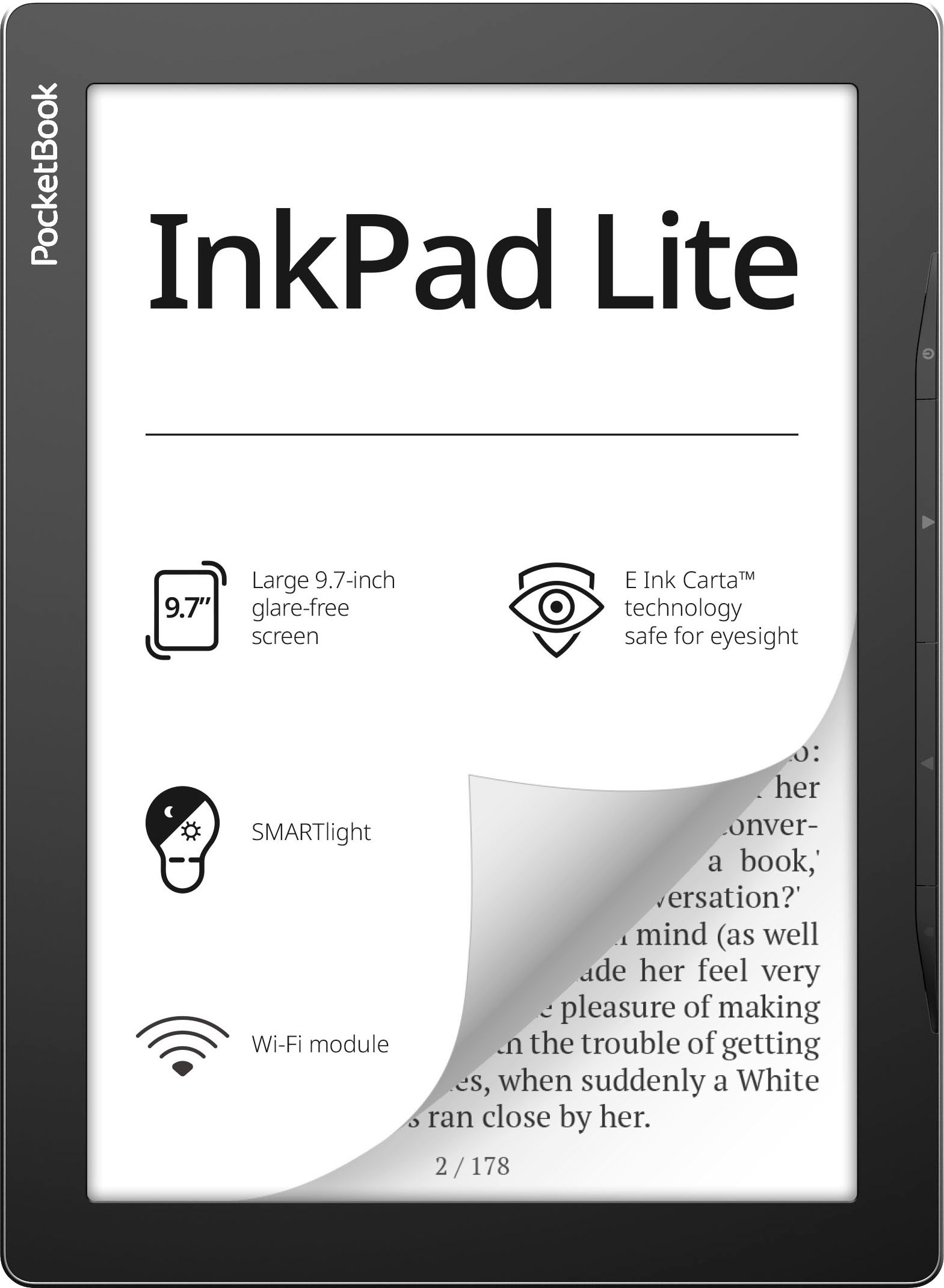 POCKETBOOK E-Book "InkPad Lite" Tablets/E-Book Reader grau (mist grey) eBook-Reader