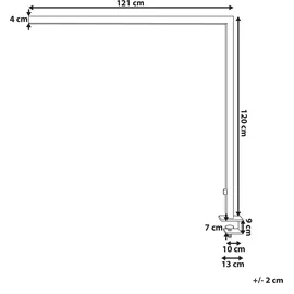 Beliani LED Schreibtischlampe klemmbar VOLANS mit Dimmer Metall Silber