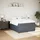 vidaXL Boxspringbett 140 x 200 cm Dunkelgrau