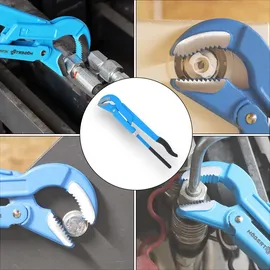 Högert Zangenschlüssel Rohrzange 45° Eckrohrzange stufenlos verstellbar 560mm HT1P503