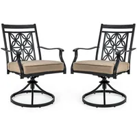 Costway Gartenstuhl 70 x 60 x 56,3 cm schwarz/kaki