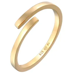 Elli Wickelring Offen Statement Geo 925 Silber goldfarben Damen 