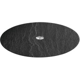 LEONARDO HOME 018700 TURN Platte 32,5 cm schwarz Schieferoptic, Glas