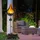 ETC Shop Solarleuchte Flamme Metall Glas H 93 cm 3er Set gelb