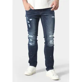 883police TODD1061DINO Ripped-Jeans Blau 36