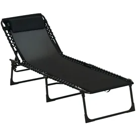 Outsunny Vallsero Gartensonnenliege,, Metall, cm, Gartenmöbel, Gartenliegen