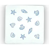 Spirella Duschmatte Badematte Duscheinlage antibakteriell rutschfest mit Saugnäpfen - Alaska Concha Muscheln - ca. 55 x 55 cm - Made in Germany