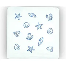 Spirella Duschmatte Badematte Duscheinlage antibakteriell rutschfest mit Saugnäpfen - Alaska Concha Muscheln - ca. 55 x 55 cm - Made in Germany