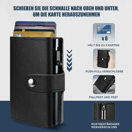 snmoec Geldbörse Geldbörse Herren mit RFID Schutz, Portmonee Portemonnaie Herren klein Slim Wallet mit Münzfach, 12 Karten Kreditkartenetui Geldbeutel