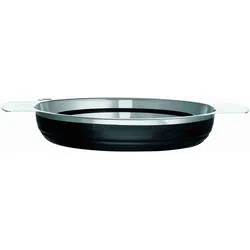 Seiher RÖSLE, schwarz, H:10,5cm Ø:24cm, Silikon, Küchensiebe, zusammenfaltbar, zum Abseihen von Lebensmitteln, spülmaschinengeeignet