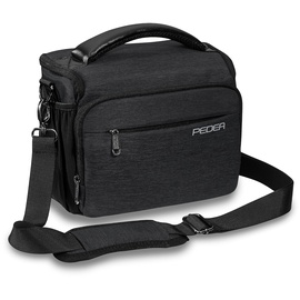 Pedea DSLR-Kameratasche *Noble* Fototasche für Spiegelreflexkameras mit wasserdichtem Regenschutz, Tragegurt und Zubehörfächern, Gr. XL anthrazit