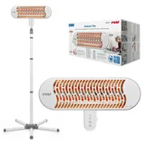 Reer HeatCare+ Flex Wickeltisch-Wärmestrahler EcoHeat Carbon Heizelement | Infrarot-Heizstrahler mit Standfuß & neigbarem Kopf | Wärmespender für Babys | Energiesparend | 2in1 Wand- oder Standgerät