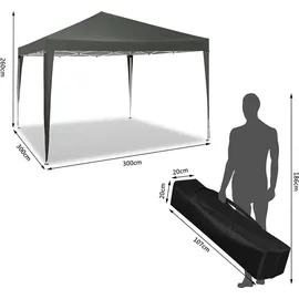 Woltu Faltpavillon 3 x 3 m Grau