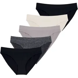 DORINA Slip 5 St. grau/schwarz/weiß S