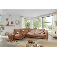 KAWOLA Sofa MADELINE Ecksofa Cord rost Recamiere links