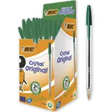 BIC Kugelschreiber Cristal Original Medium 0.4mm grün, 50er Set