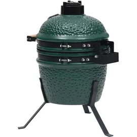 vidaXL 2-in-1 Kamado-Grill Smoker Keramik grün