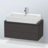Duravit Waschtischunterschrank Compact L-Cube 92x47,7cm, graph matt, f Kons, 2 Schub.