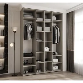 abiks möbel Drehtürenschrank COMO 170 x 245,5 x 50 cm Schwarz