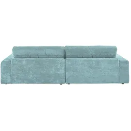 KAWOLA Ecksofa Lana Cord Recamiere rechts hellblau