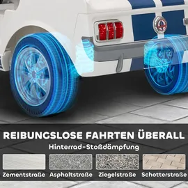 aiyaplay Kinder Elektroauto Ford Shelby GT 350 12V weiß (1-tlg)
