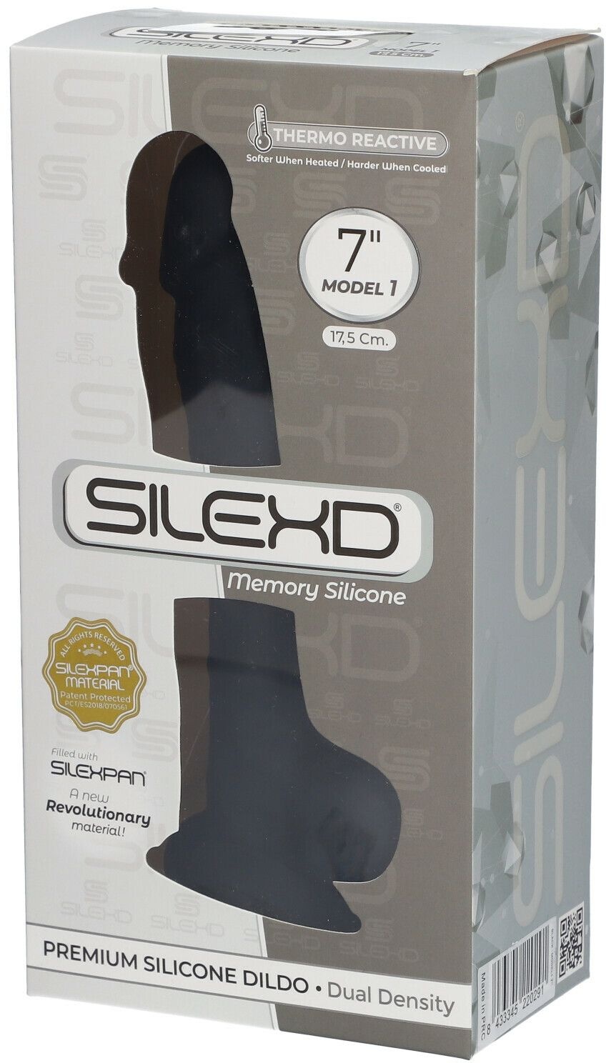 Silexd Premium Silikon Dildo Modell 1 Schwarz 17,5 cm