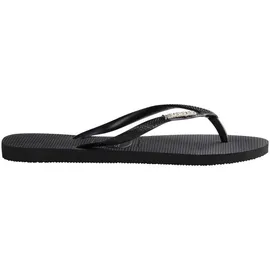 havaianas Slim Logo Metallic Schwarz 39