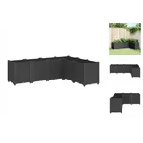 vidaXL Pflanzkübel Schwarz 160x120x53 cm pp Vidaxl