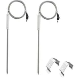 Edelstahl-Fleischthermometer, Sonde, Ersatz für ThermoPro für TP-17 und TP27, 15 cm, Lebensmitteltemperatursensor, Zubehör zum Kochen und Grillen (Einloch-Clip)