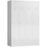 Classix Spind signalweiß X-510147, 4 Schließfächer 118,0 x 50,0 x 180,0 cm