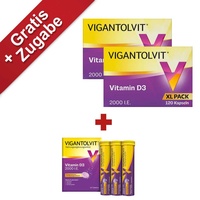 Wick Pharma Vigantolvit 2000i.E. Vitamin D3 + GRATIS 60Stück Brausetabletten
