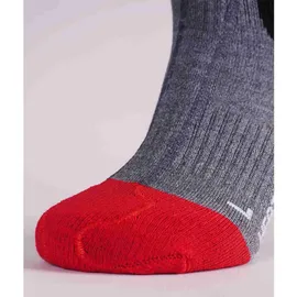 Lenz Heat Sock 5.1 Toe Cap Slim Fit grau/rot 31-34