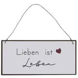 ib laursen Metallschild Lieben ist leben, 15 x 7 cm