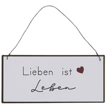 ib laursen Metallschild Lieben ist leben, 15 x 7 cm
