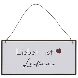 ib laursen Metallschild Lieben ist leben, 15 x 7 cm
